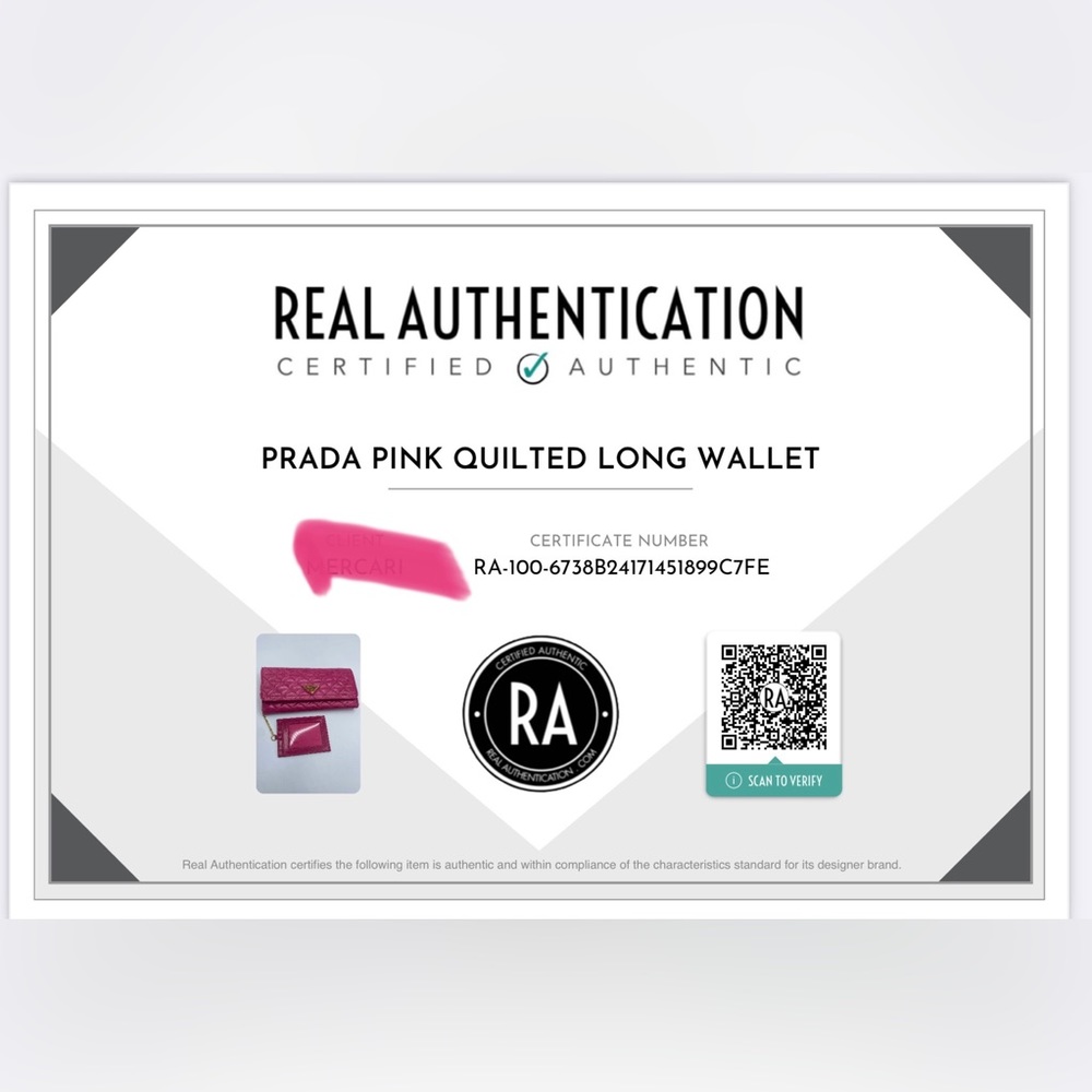 Prada COA Tare Quilted Wallet ALL INCLUSION - Picture 5 of 17